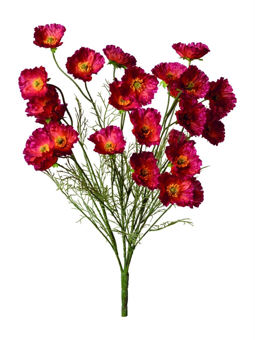 Art. Mazzo Papaveri Cm58,5 Red