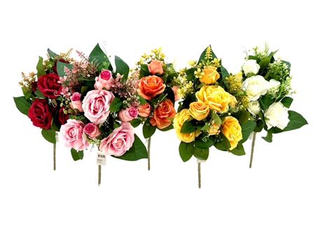 Art. Mazzo Rose Frontale 50cm - Red