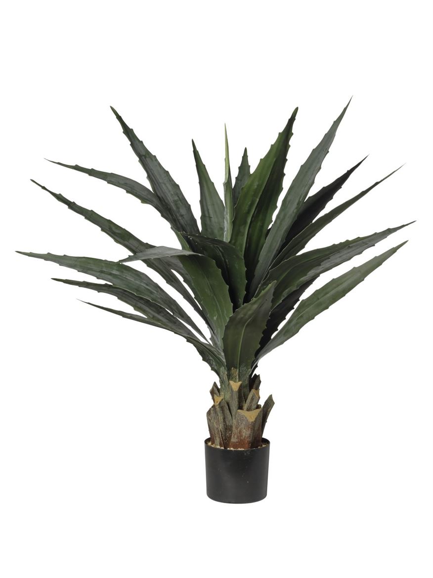 Art. Pianta Agave In Vaso 96.5cm Green