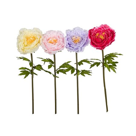 Art. Ramo Peonia Gigante Pol. D28 H100cm - 4 Col.