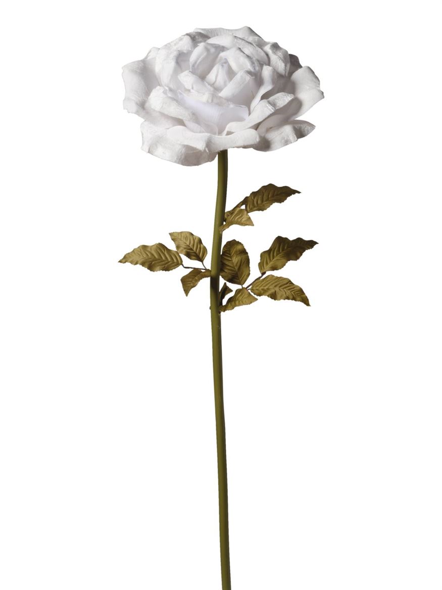Art. Ramo Rosa Velluto 37x37x116cm - White