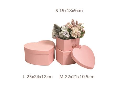 Box. Scatola Pink Cuore Tris