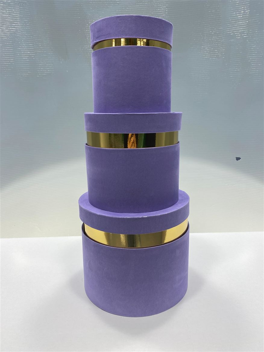 Box. Velvet Tris Glicine