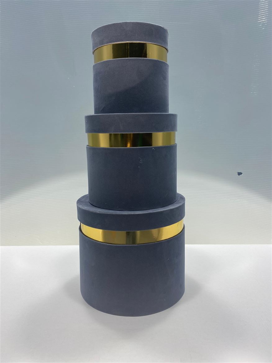 Box. Velvet Tris Grigio Perla