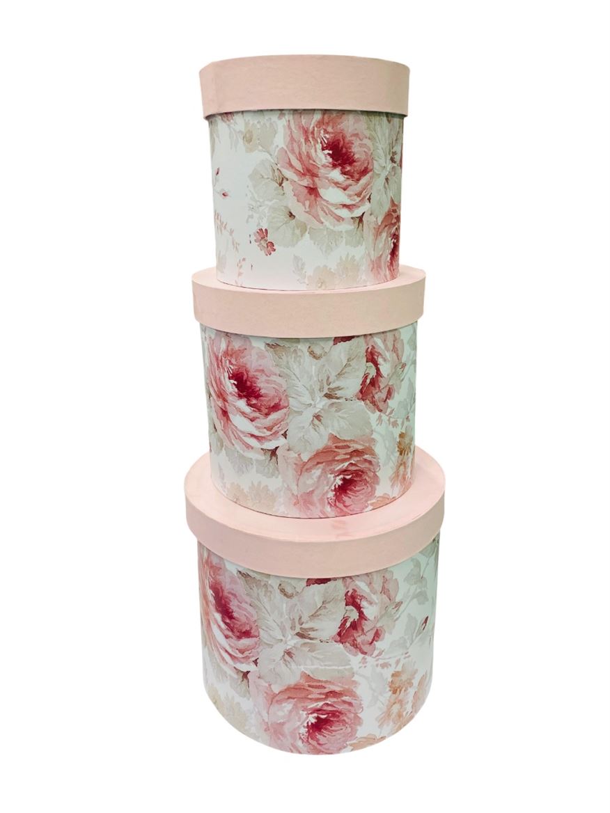 Box. Velvet Tris Pink Flower