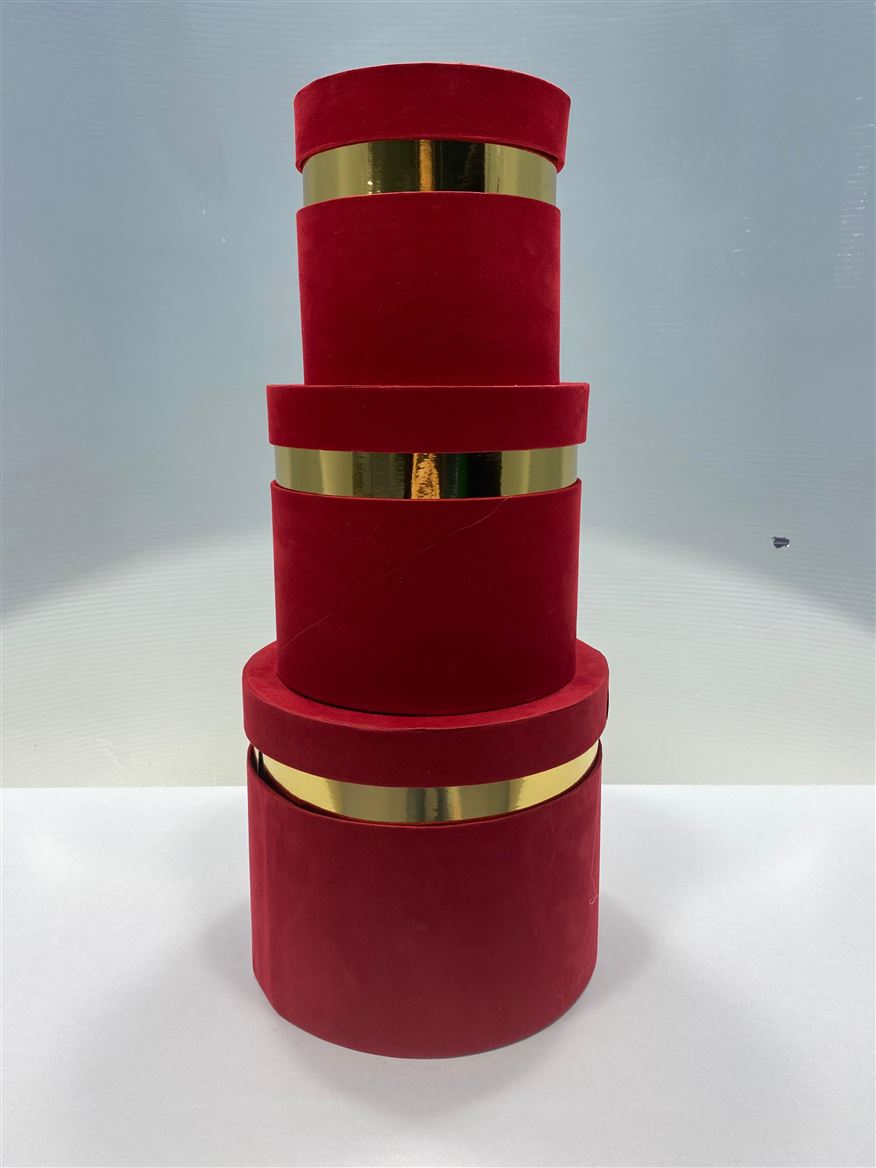 Box. Velvet Tris Rosso