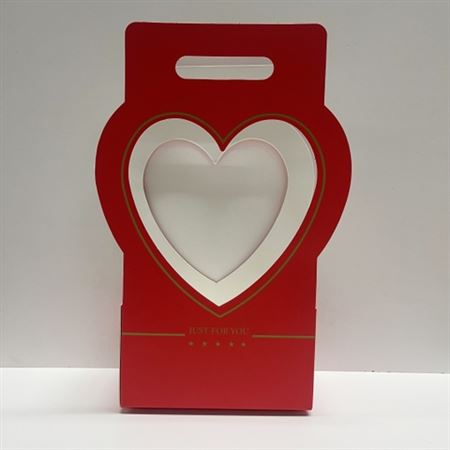 Buste. Borsetta Cuore Rosso 17x11x33cm - 5pz