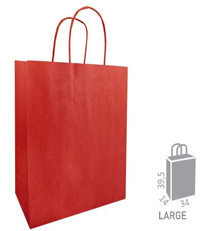 Buste. Color Kraft Large Red 34x14x39.5cm - 50pz.