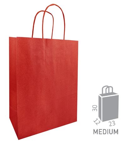 Buste. Color Kraft Medium Red 23x12x30cm - 50pz.