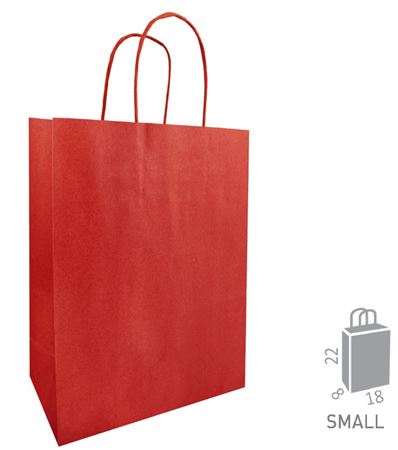 Buste. Color Kraft Small Red 18x8x22cm - 50pz.