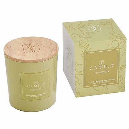Candele. 200g. D.9 H.9cm Verde Promessa- Melograno