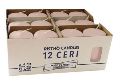 Candele. Cero D4xh7cm Vass.12pz Cipria-nude