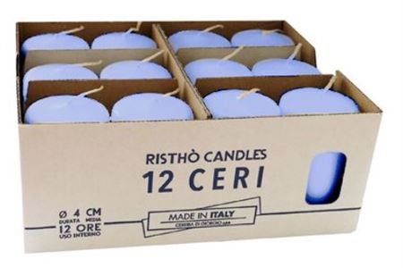 Candele. Cero D4xh7cm Vass.12pz Lavanda-glicine