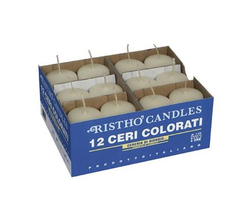 Candele. Cero D4xh7cm Vass.12pz Panna