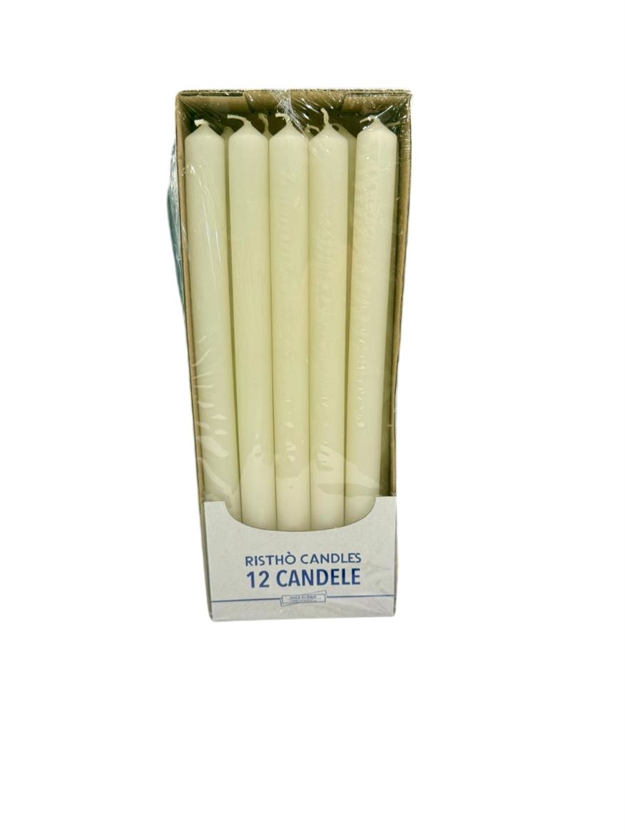 Candele. Cilindrica Cm30 Vass. 12pz - Panna