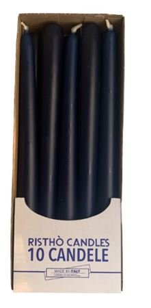 Candele. Conico Cm25 Vass.10pz Blu Notte