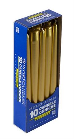 Candele. Conico Cm25 Vass.10pz Oro
