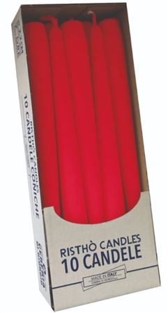 Candele. Conico Cm25 Vass.10pz Rosso
