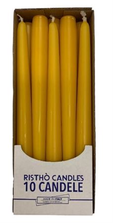 Candele. Conico Cm25 Vass.10pz Senape