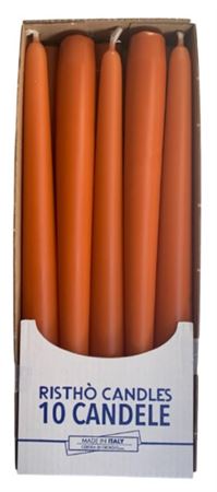 Candele. Conico Cm25 Vass.10pz Terracotta
