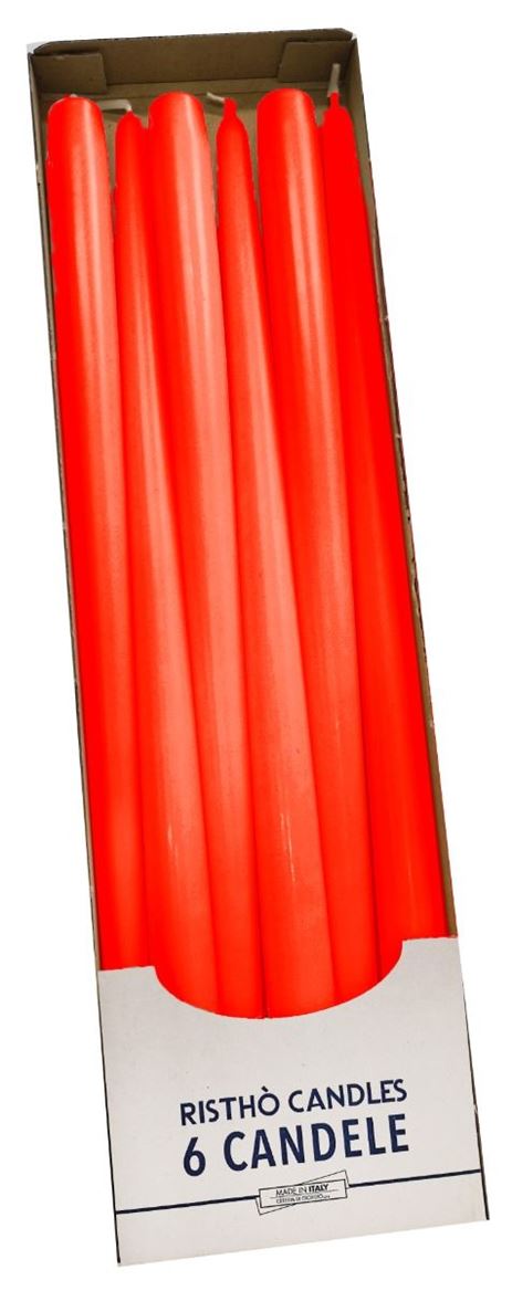 Candele. Conico Cm40 Vass.6pz - Pumpkin