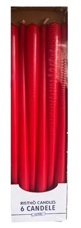 Candele. Conico Cm40 Vass.6pz - Rosso