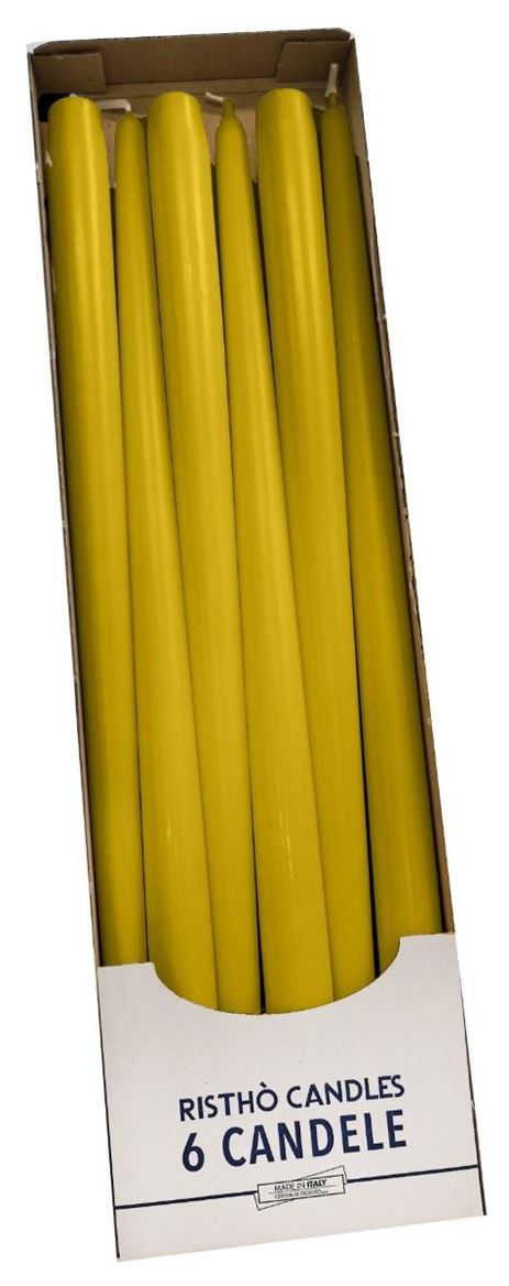 Candele. Conico Cm40 Vass.6pz - Senape