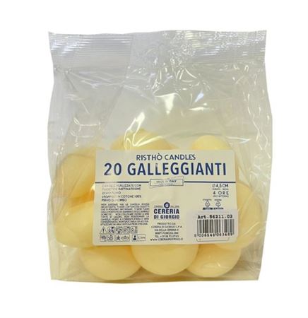 Candele. Gall Ovale Busta 20pz Avorio