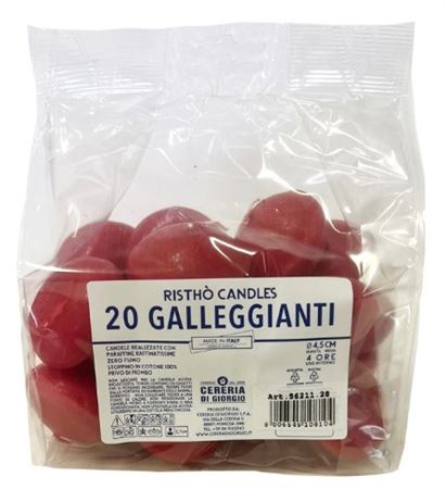Candele. Gall.ovale Busta 20pz Bordeaux