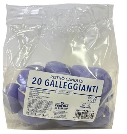 Candele. Gall.ovale Busta 20pz Lavanda-glicine