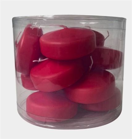 Candele. Gall.ovale D7cm Ast.12pz Ristho Rosso