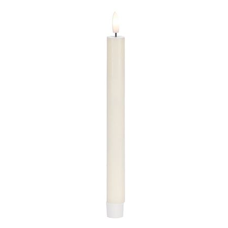 Candele Led. Conico D.2 H.25cm - 6pz - Bianco