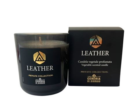 Candele Prof. Bicchiere 84x89 Black - Leather