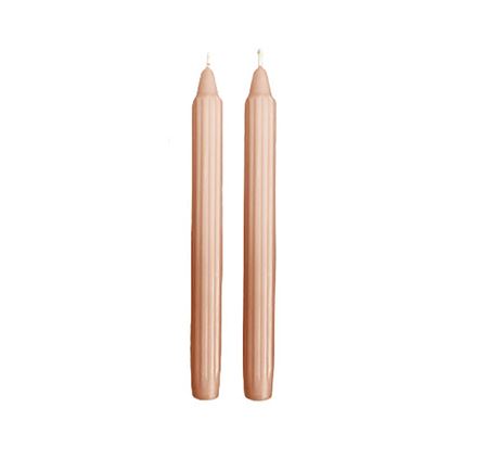 Candele. Scanalata Dorica 25cm 8pz. - Cipria Nude