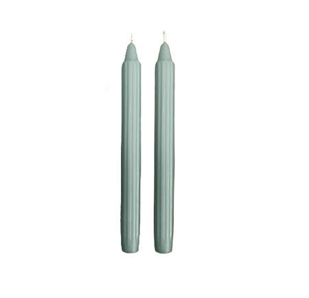Candele. Scanalata Dorica 25cm 8pz.- Vintage Green