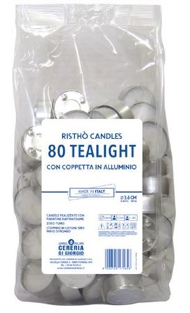 Candele. T-light Met. Mm36 Neu.bust.80pz-3h