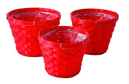 Cesti Caspò. Bamboo D.20 H.16cm Rosso