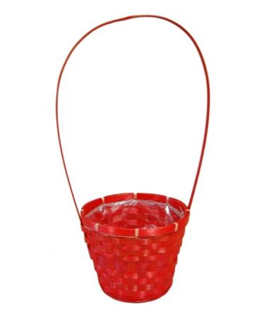 Cesti Caspò. Bamboo D.22 H.17/55cm Rosso