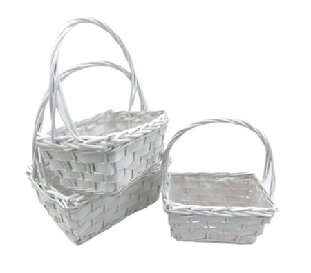 Cesti Caspò. Bianco Tris P25x17h11-33gr32x23h15-40