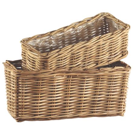 Cesti Caspò. Duo Rattan P50x20h17 Gr.55x25h25