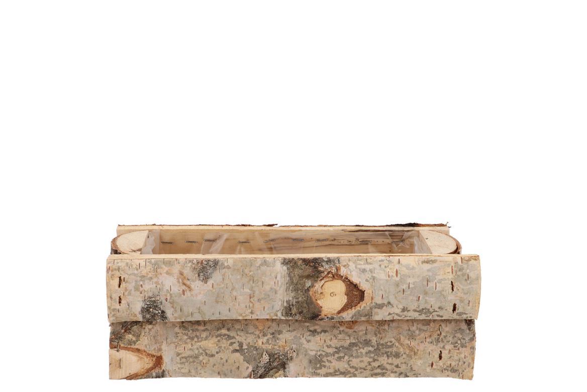 Deco. Cassetta Legno Nature Birch Rectangle 24x12x