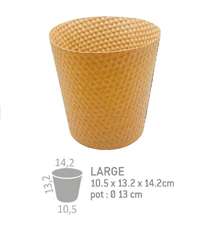 Deco. Coprivaso Eureka Honey Large - Natural - 25p