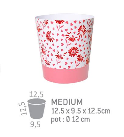 Deco. Coprivaso Eureka Pink Medium 12.5x9.5x12.5cm