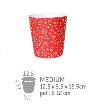 Deco. Coprivaso Eureka Red Medium 12.5x9.5x12.5cm