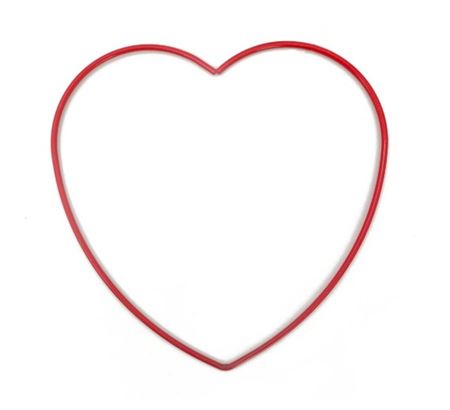 Deco. Cuore Metallo D.40cm Rosso