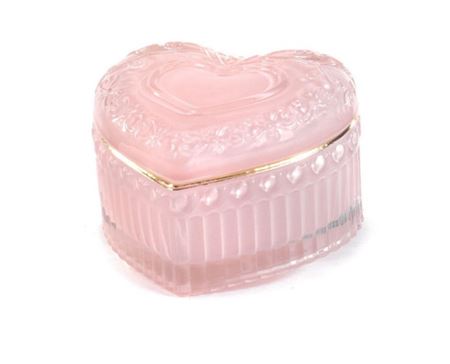 Deco. Scrigno Cuore Decorato Rosa Oro D.9 H.6cm