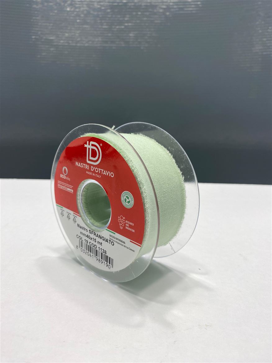 Nastri. Sfrangiato Mm40x15mt Verde Chiaro (19)