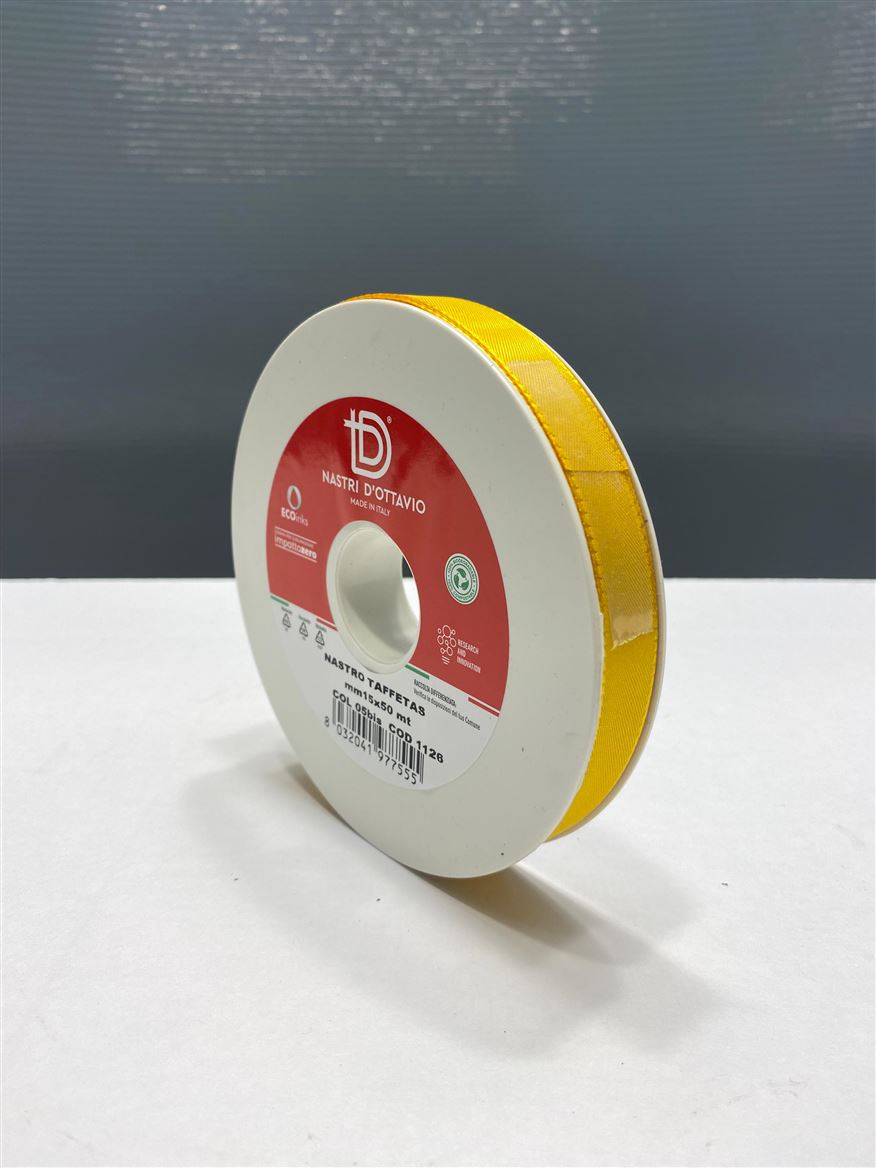 Nastri. Taffetas Mm15x50mt Giallo Ocra (05 Bis)