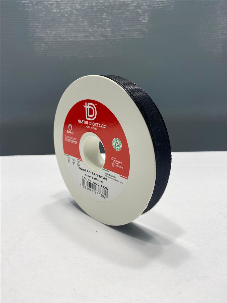 Nastri. Taffetas Mm15x50mt Nero (30)