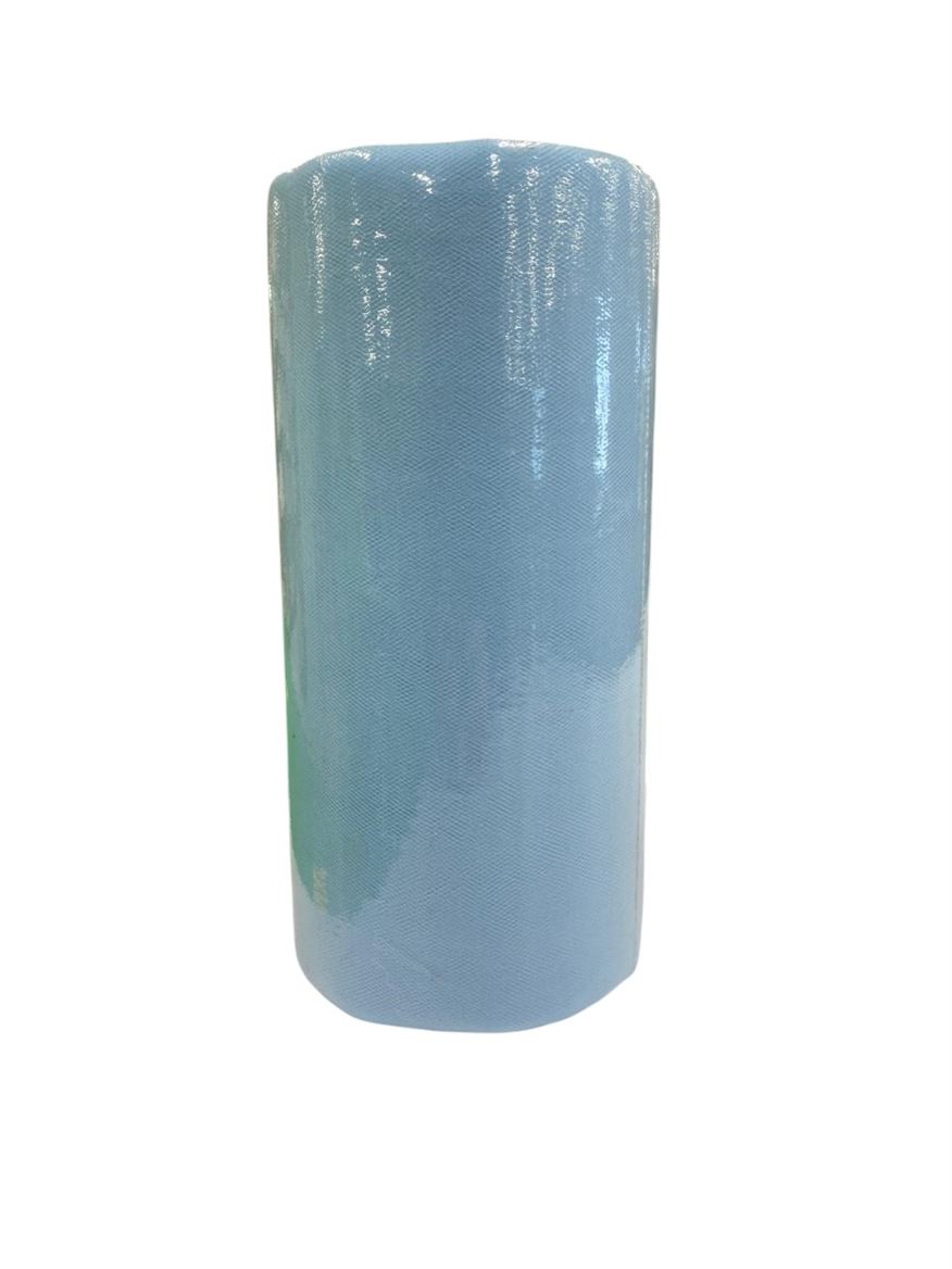 Nastri. Tulle Alto 25cm X 100mt - Celeste